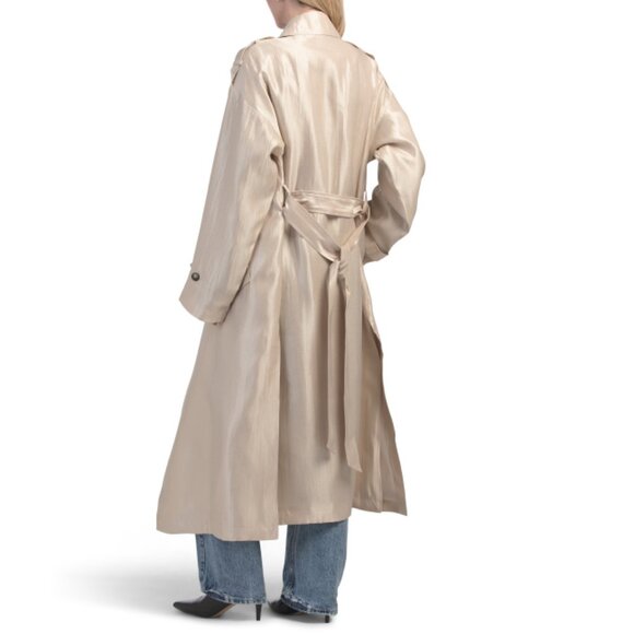 BERNARDO Champagne Trench Coat - Picture 2 of 2